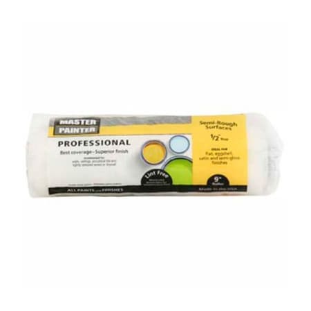 General Paint Master Painter 9" Professional Roller Cover, 1/2" Nap, Woven, Semi Rough - 149295